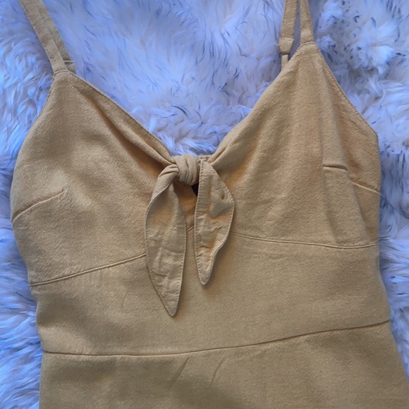 Yellow Tie Front Hollister Dress - Picture 4 of 5